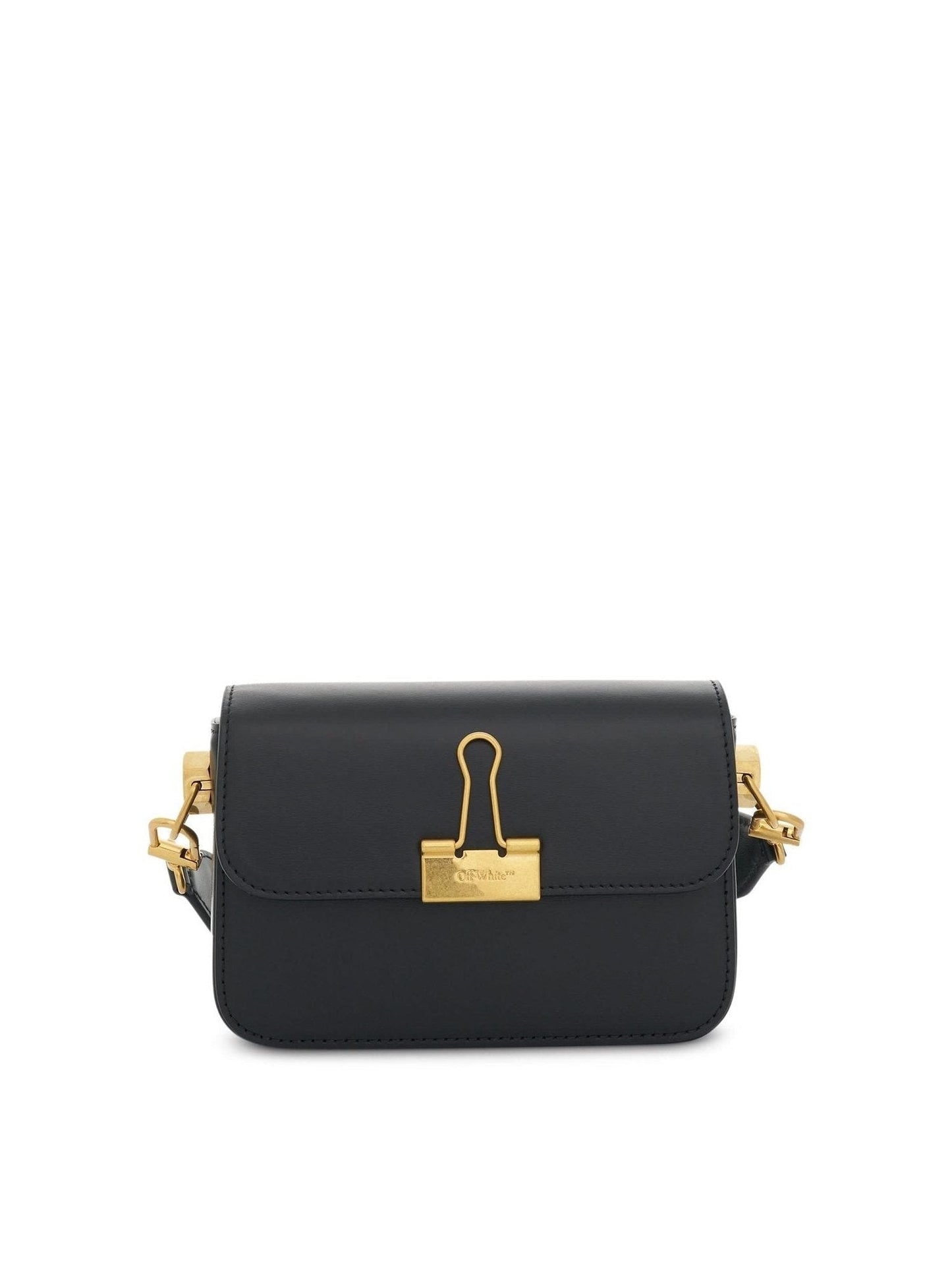 OFF-WHITE Plain Small Binder Shoulder Bag (Black)