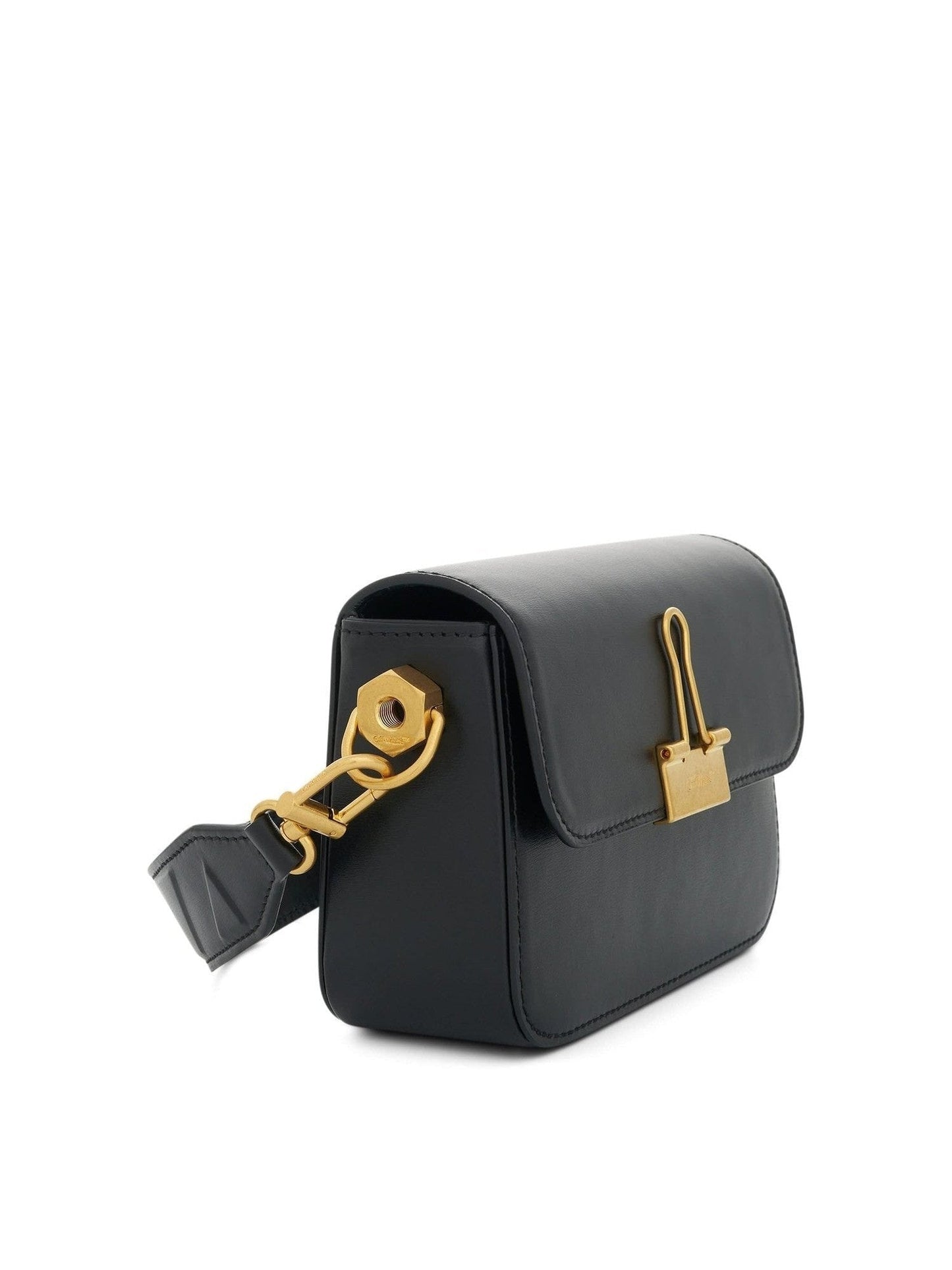 OFF-WHITE Plain Small Binder Shoulder Bag (Black)