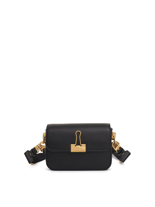 Image of Bags. Productname: OFF-WHITE Plain Binder Small Shoulder Bag in BLACK colour by brand - OFF-WHITE