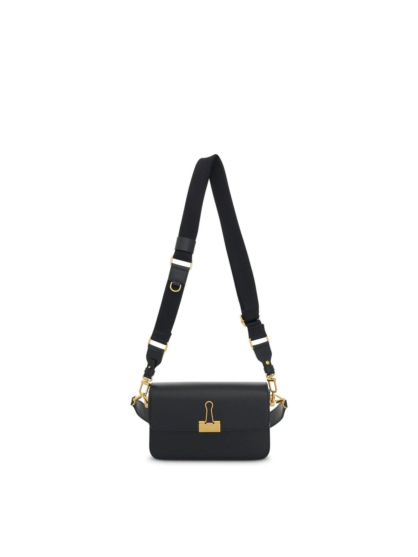 Image of Bags. Productname: OFF-WHITE Plain Medium Binder Shoulder Bag in BLACK colour by brand - OFF-WHITE