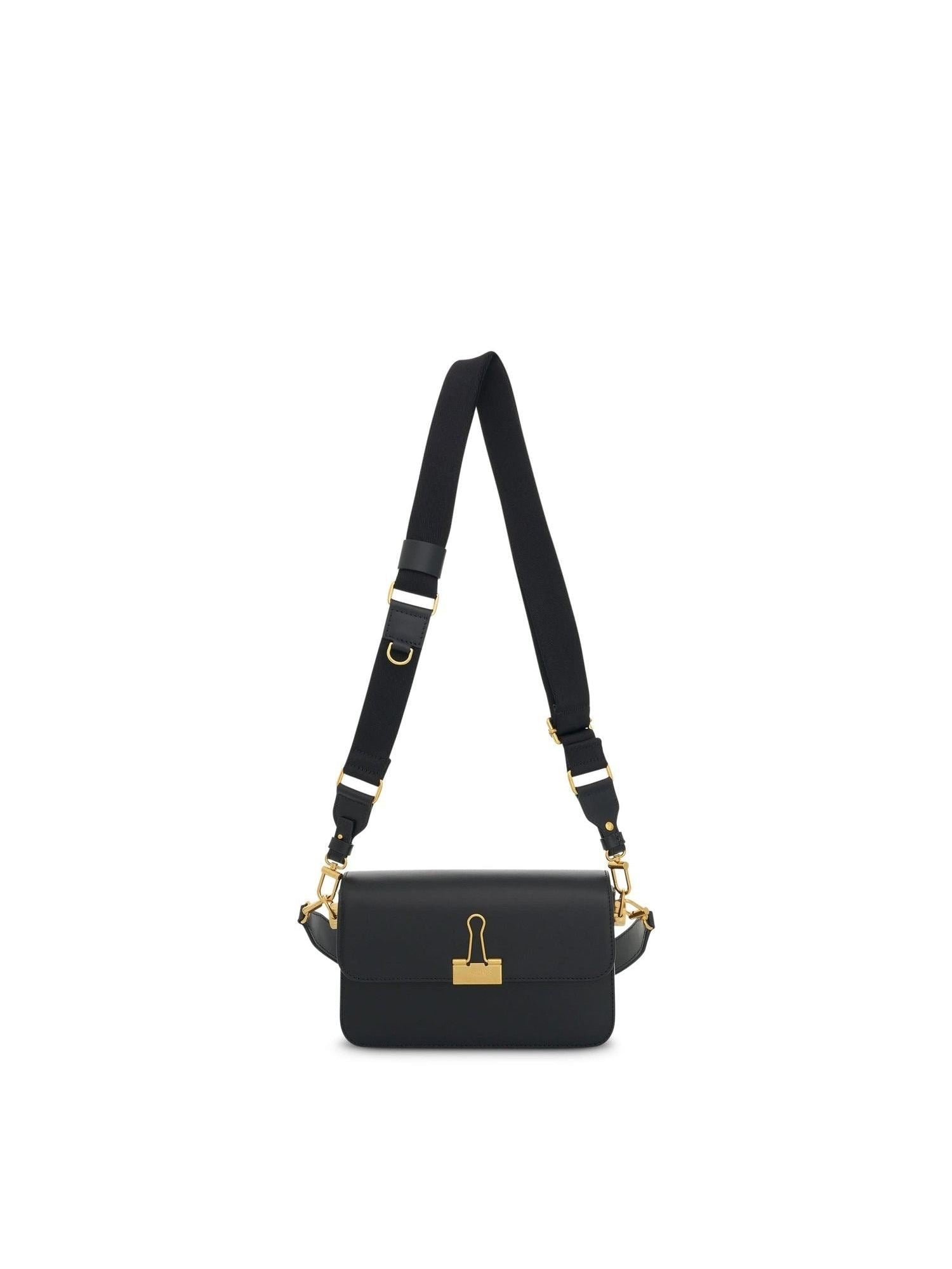 Image of Bags. Productname: OFF-WHITE Plain Medium Binder Shoulder Bag in BLACK colour by brand - OFF-WHITE