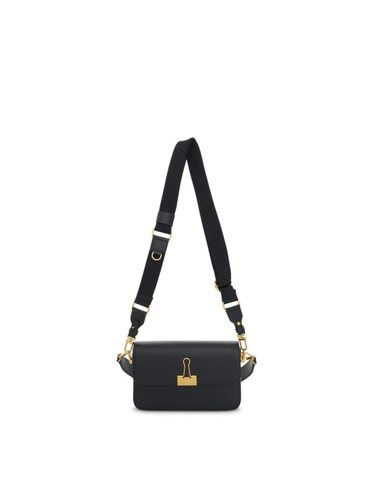 Image of Bags. Productname: OFF-WHITE Plain Medium Binder Shoulder Bag in BLACK colour by brand - OFF-WHITE