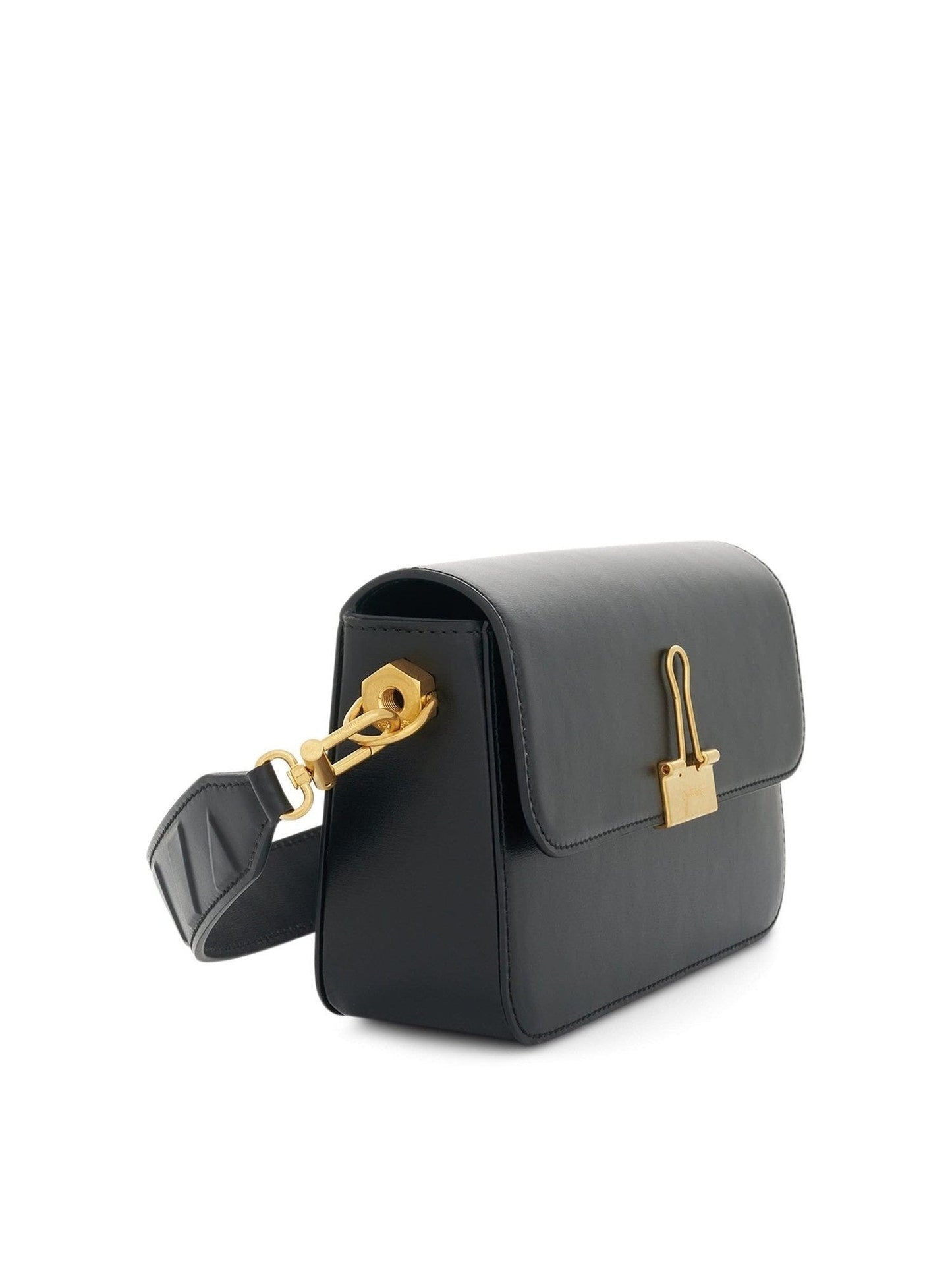 OFF-WHITE Plain Medium Binder Shoulder Bag (Black)