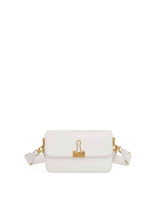 Image of Bags. Productname: OFF-WHITE Plain Binder Small Shoulder Bag in WHITE colour by brand - OFF-WHITE