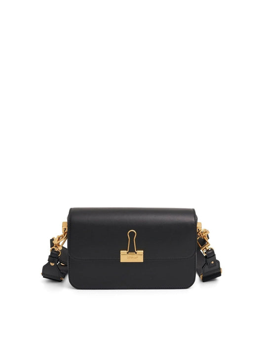 Image of Bags. Productname: OFF-WHITE Plain Binder Medium Shoulder Bag in BLACK colour by brand - OFF-WHITE