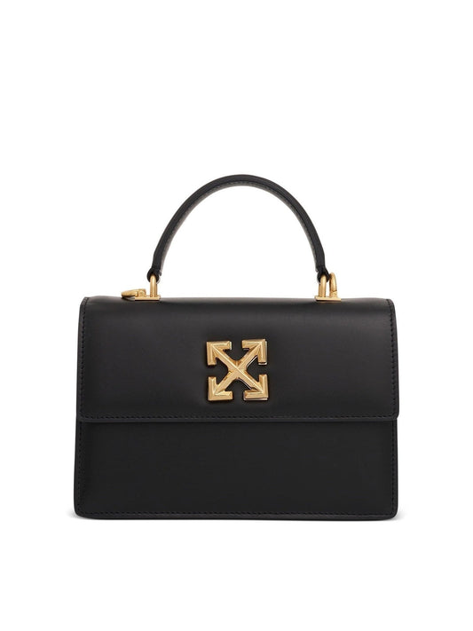 Image of Bags. Productname: OFF-WHITE Jitney 1.4 Top Handle Bag in BLACK colour by brand - OFF-WHITE