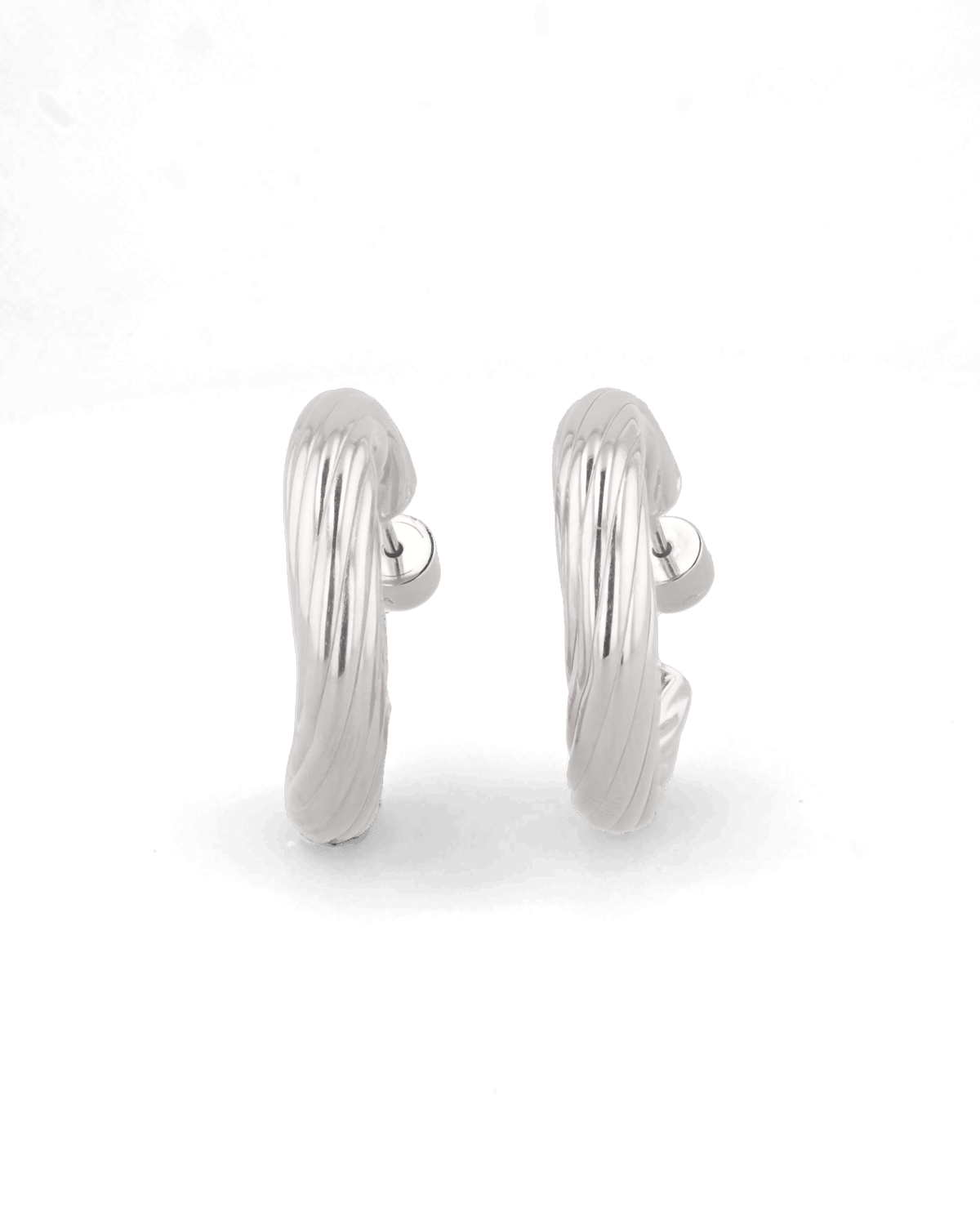 LAVANA Oceania Silver Hoop Earrings