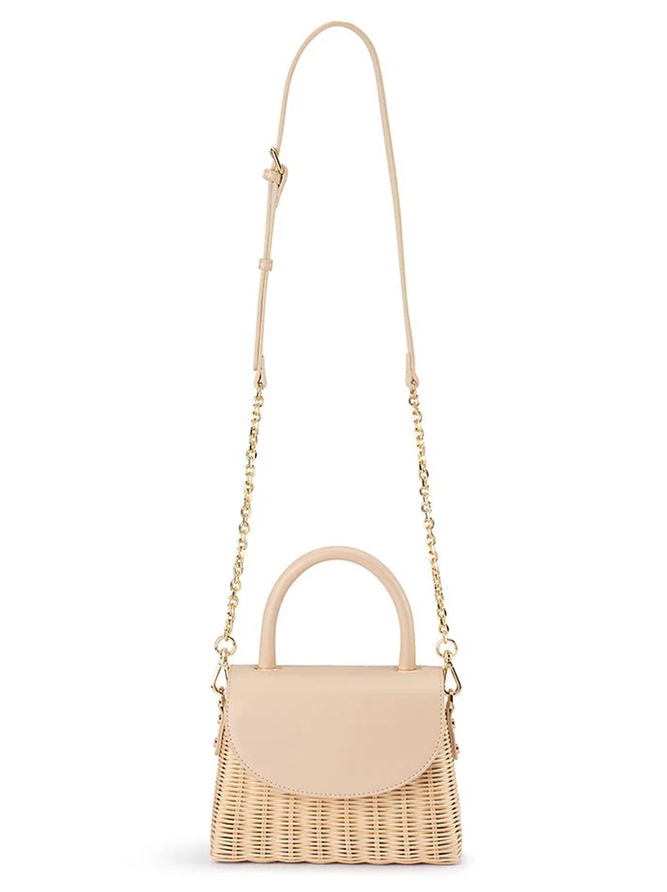 OLGA BERG ELLE WICKER BAG (Natural)