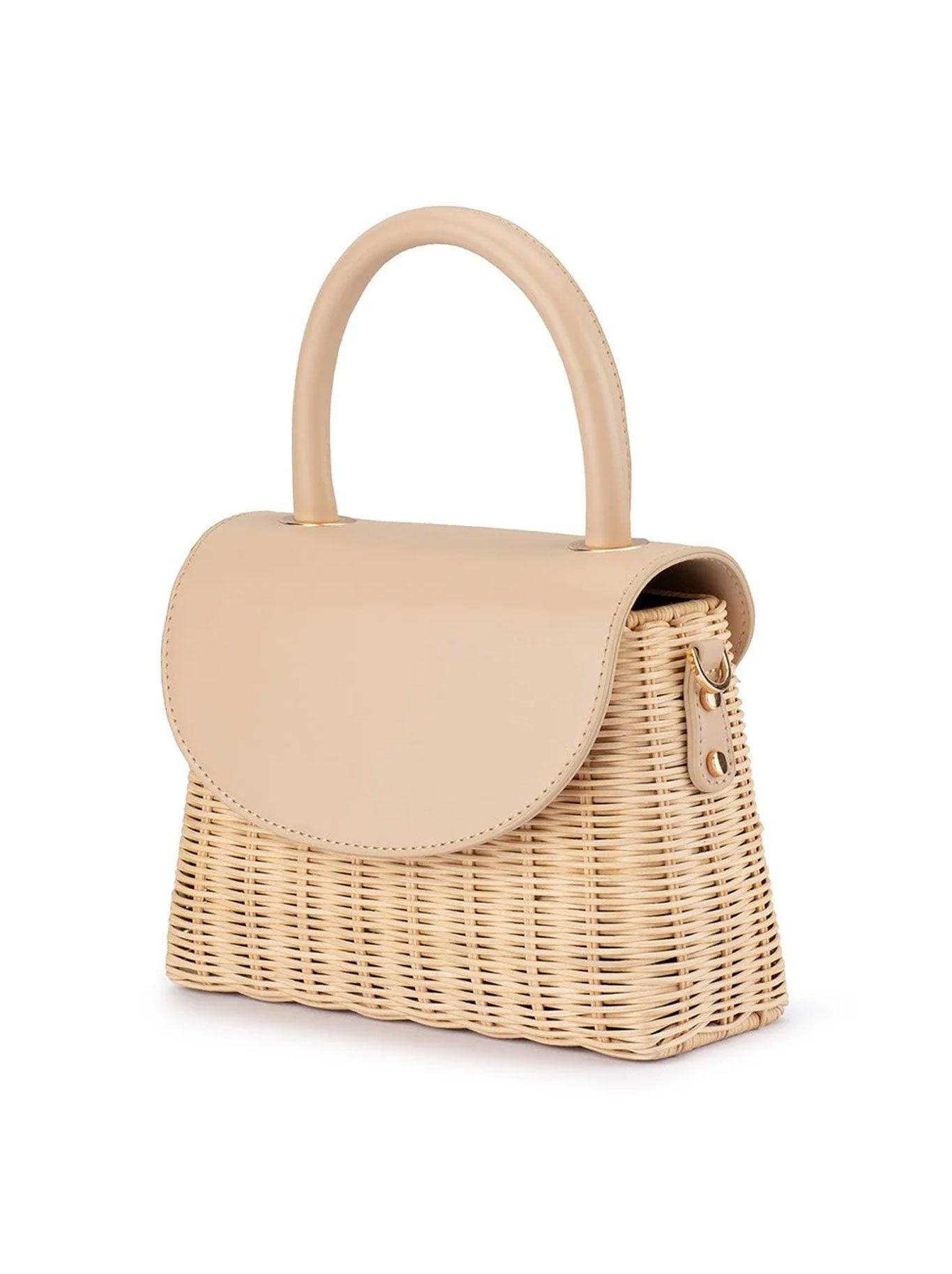 OLGA BERG ELLE WICKER BAG (Natural)