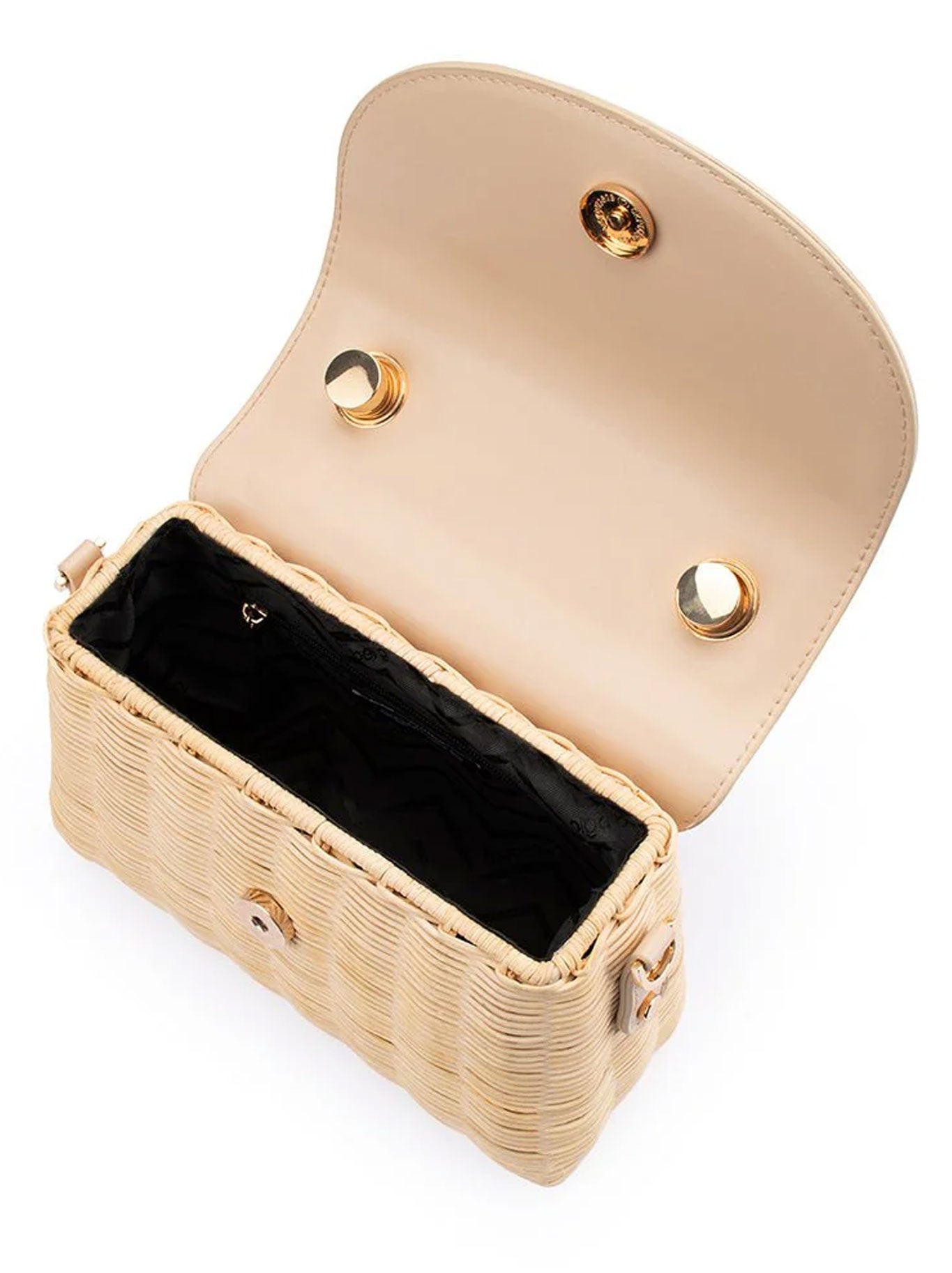 OLGA BERG ELLE WICKER BAG (Natural)