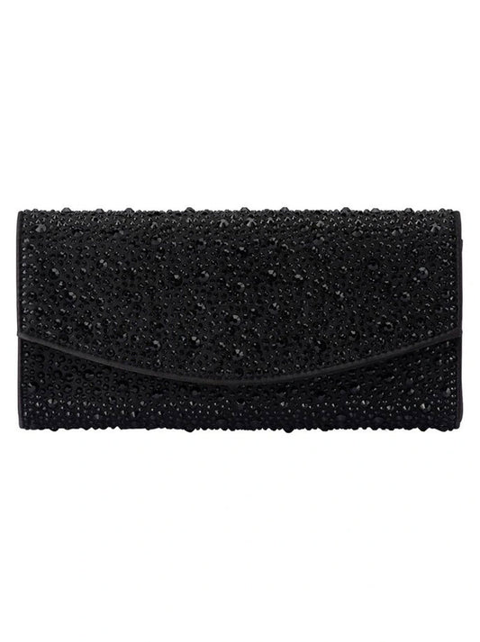 Image of Bags. Productname: Olga Berg Emma Crystal Clutch in Black colour by brand - Olga Berg