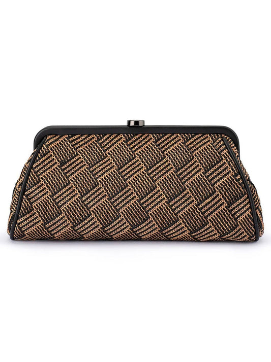Image of Bags. Productname: OLGA BERG LOIS WOVEN BAG in Black colour by brand - Olga Berg
