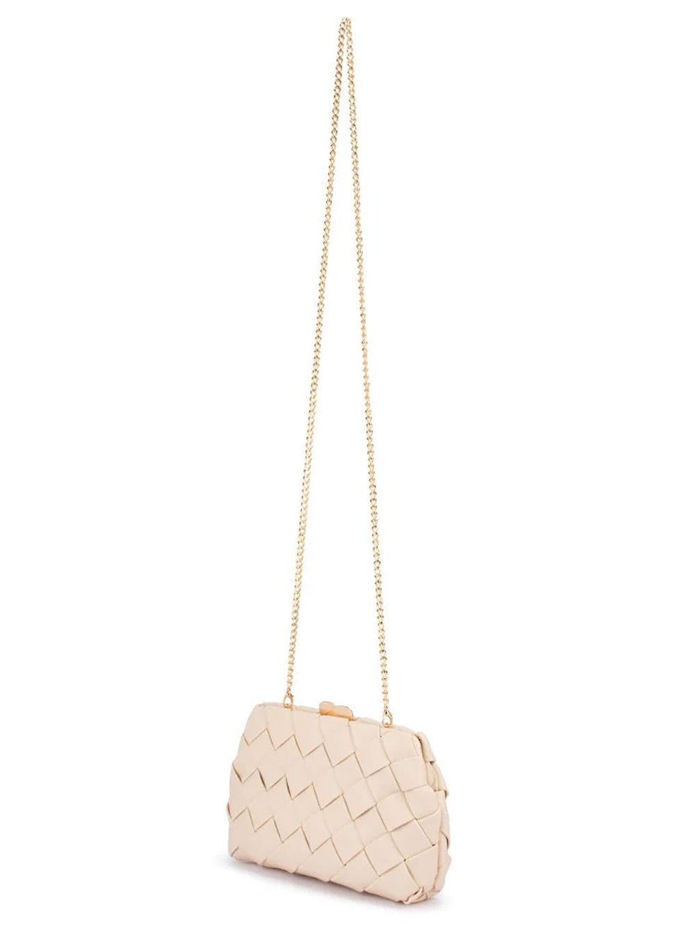 OLGA BERG QUINN WOVEN CLUTCH (Silver)