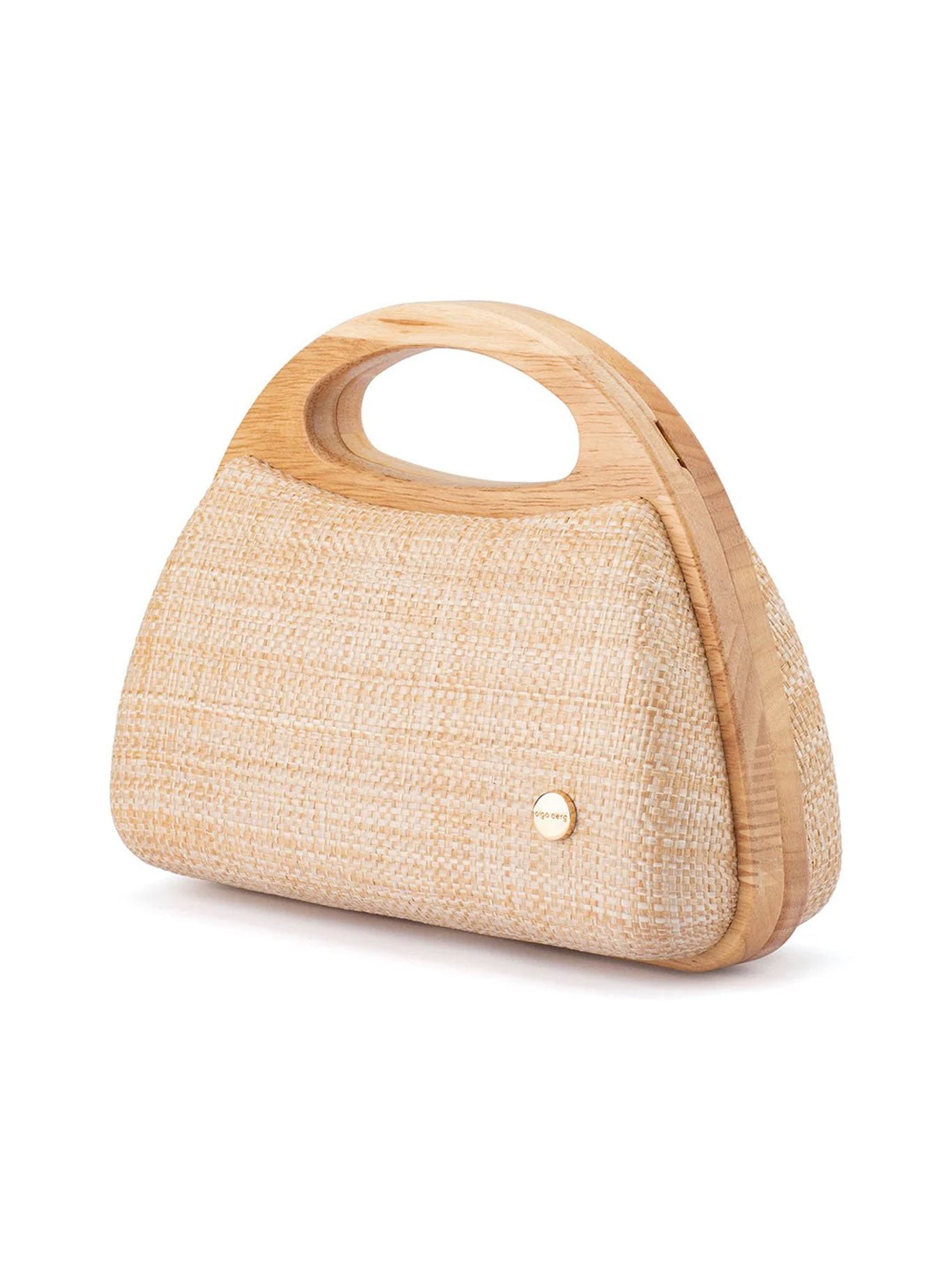 OLGA BERG SARAH WOODEN BAG (Natural)