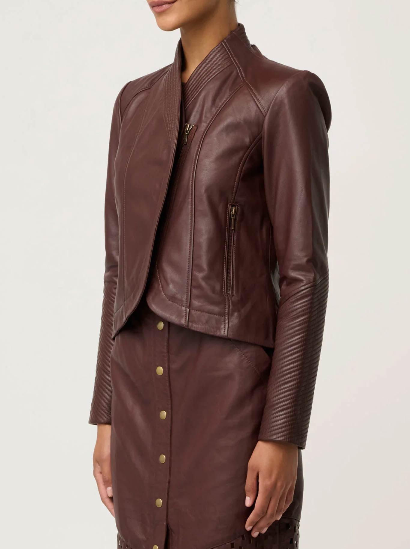 ONCE WAS ACER LEATHER JACKET (Oxblood)