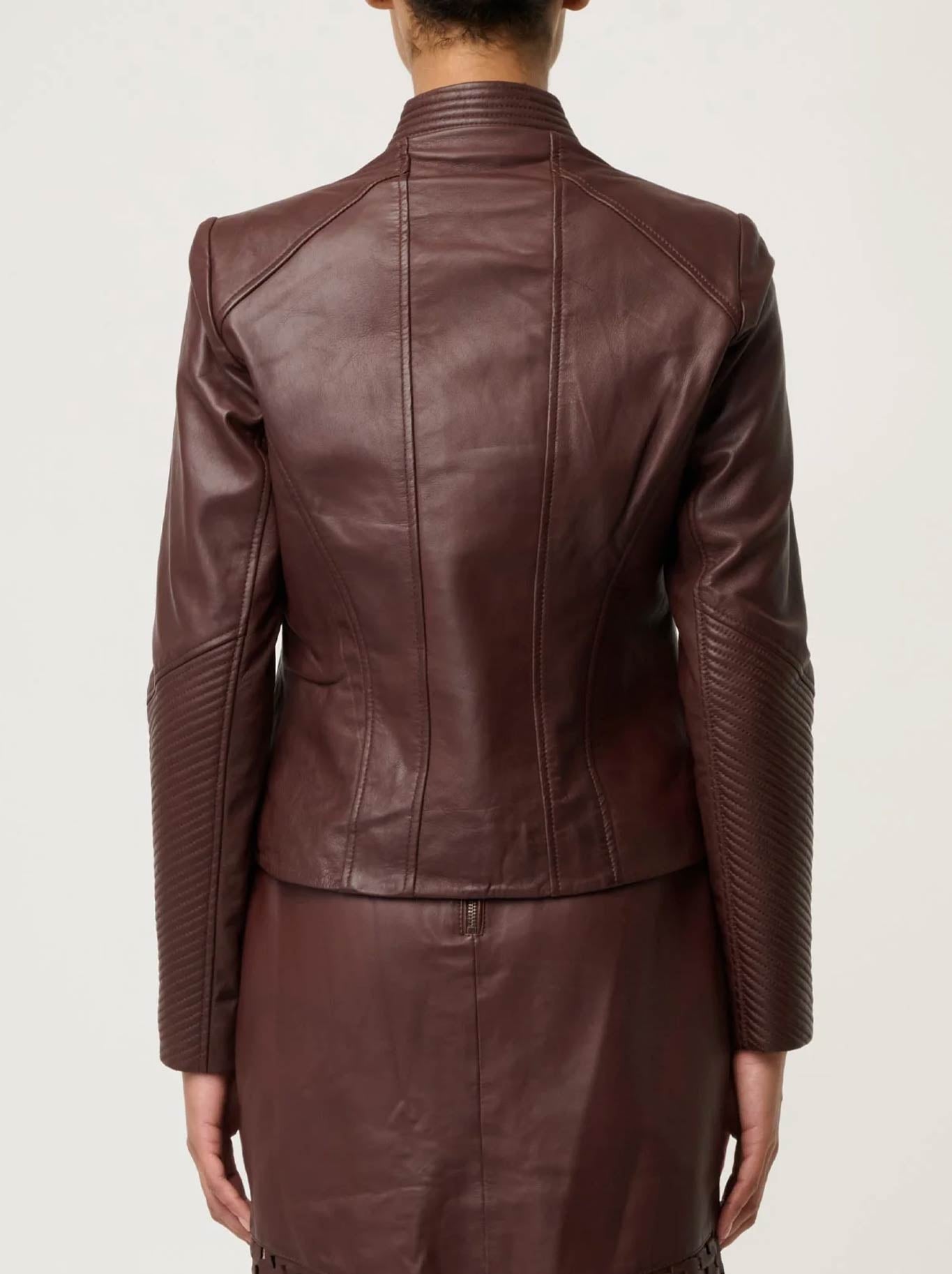 ONCE WAS ACER LEATHER JACKET (Oxblood)