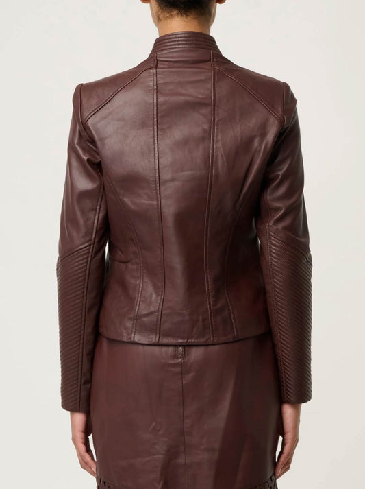 ONCE WAS ACER LEATHER JACKET (Oxblood)