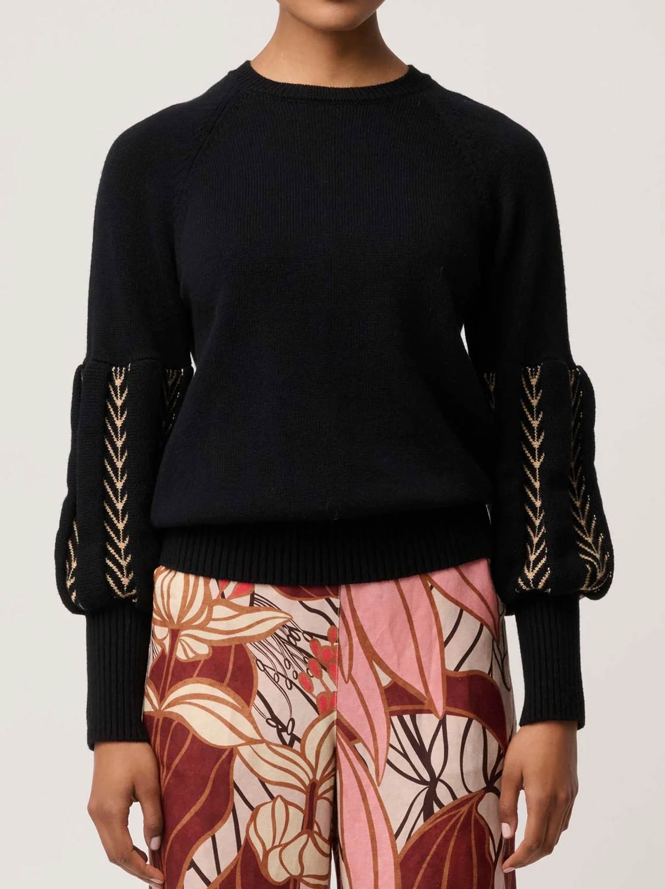 Image of a model wearing Outerwear. Product name - ONCE WAS ARDEN KNIT in Cerulean colour by brand - Once Was