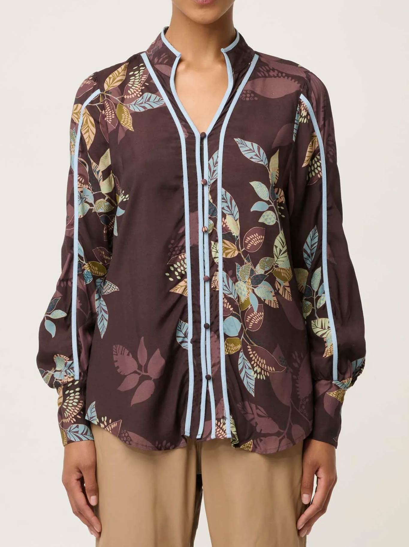 Image of Shirts. Product name - ONCE WAS ASHER SHIRT in Ember colour by brand - Once Was