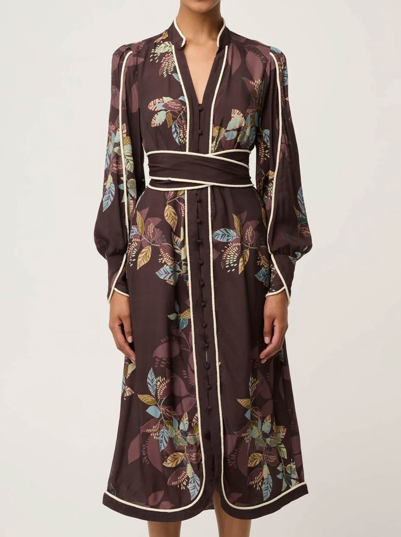 Image of Dresses. Product name - Once Was Camille Dress in Ember colour by brand - Once Was