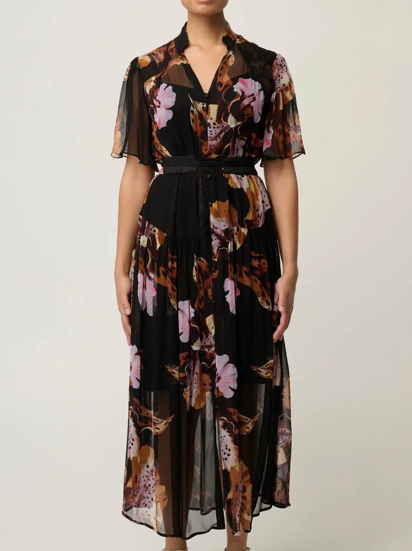 Image of Dresses. Product name - Once Was Ceres Dress in Sunset Orchid colour by brand - Once Was