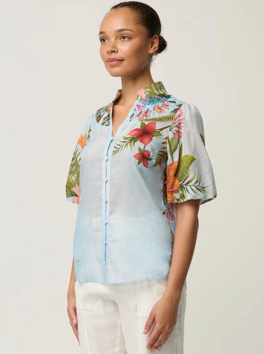 ONCE WAS CORALIE BLOUSE (Bloom Scape)