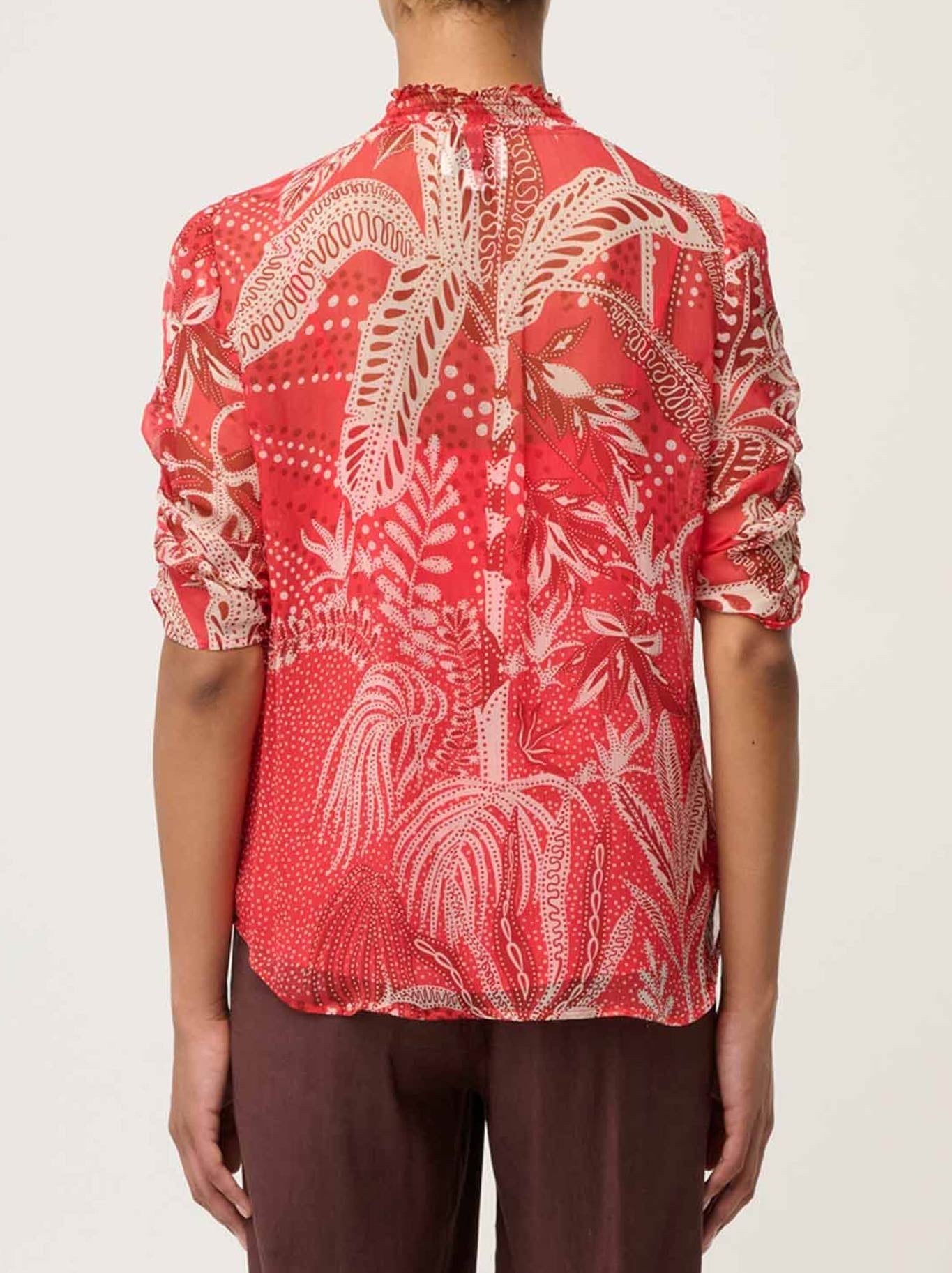 ONCE WAS LUNETTE BLOUSE (Crimson)