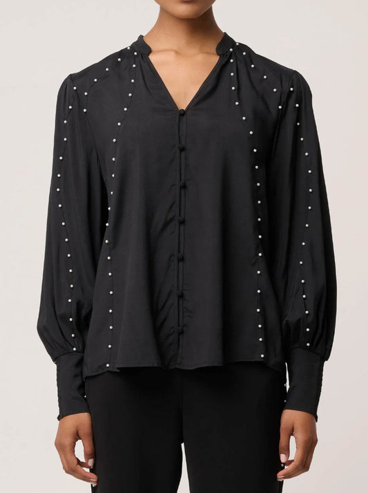 Image of Shirts. Product name - Once Was Marcela Shirt in Black colour by brand - Once Was