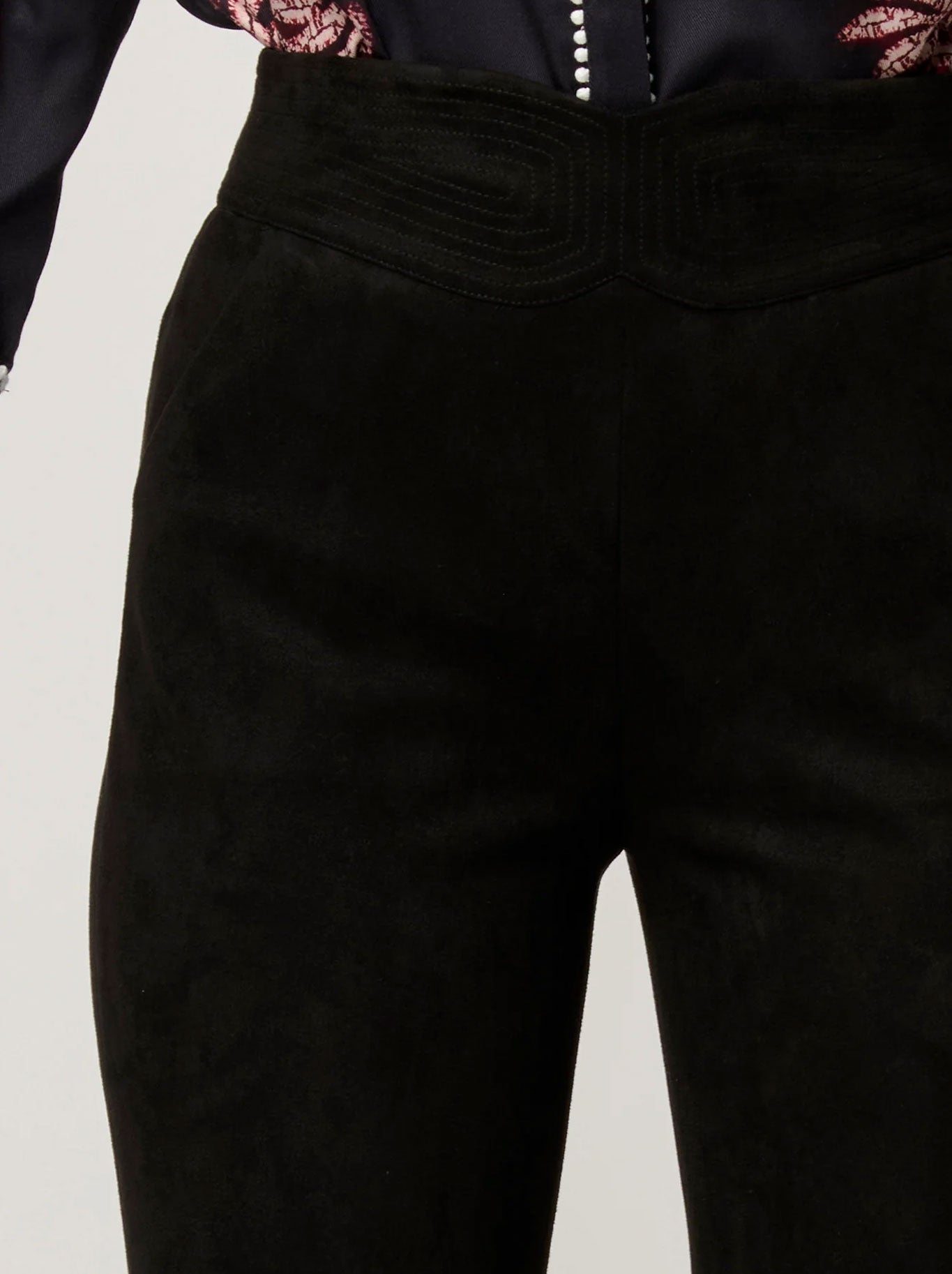 ONCE WAS SCARLETT FAUX SUEDE PANT (Onyx)