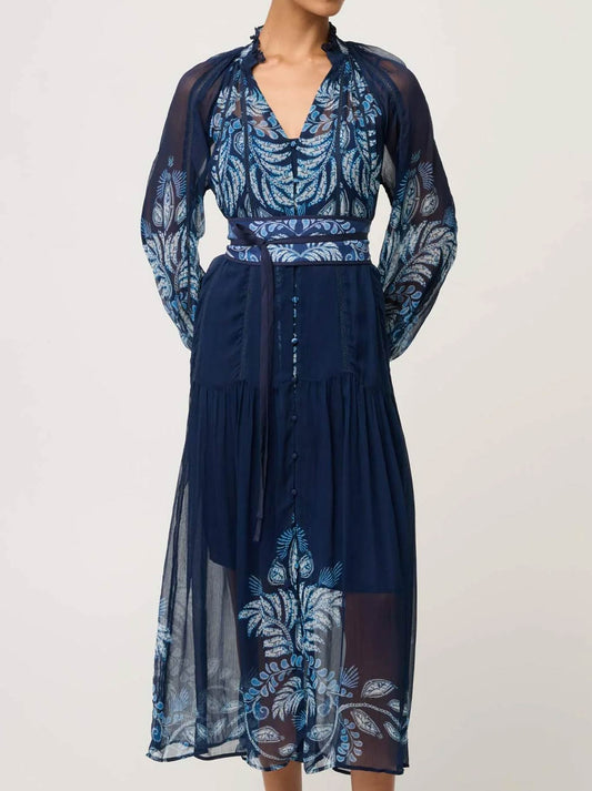 Image of Dresses. Productname: Once Was Sloane Midi Dress in Moon Lit colour by brand - Once Was