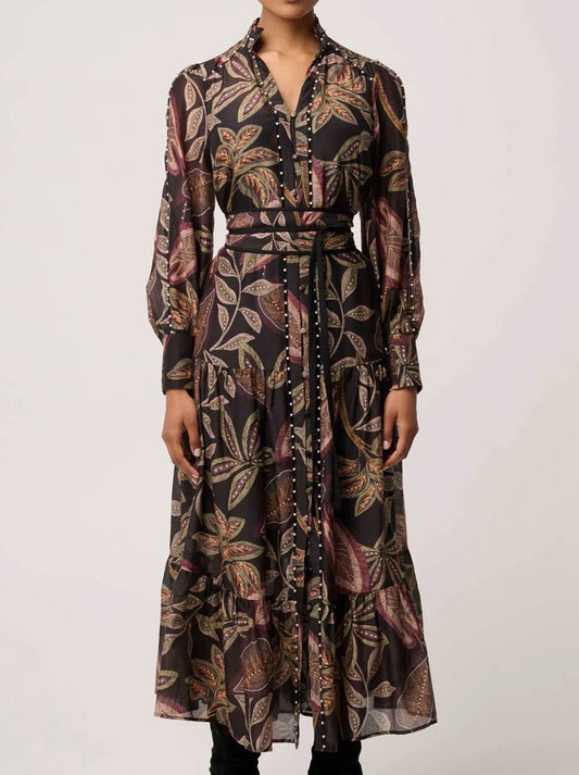 Image of Dresses. Product name - Once Was Wanderlust Dress in Dark Tropique colour by brand - Once Was