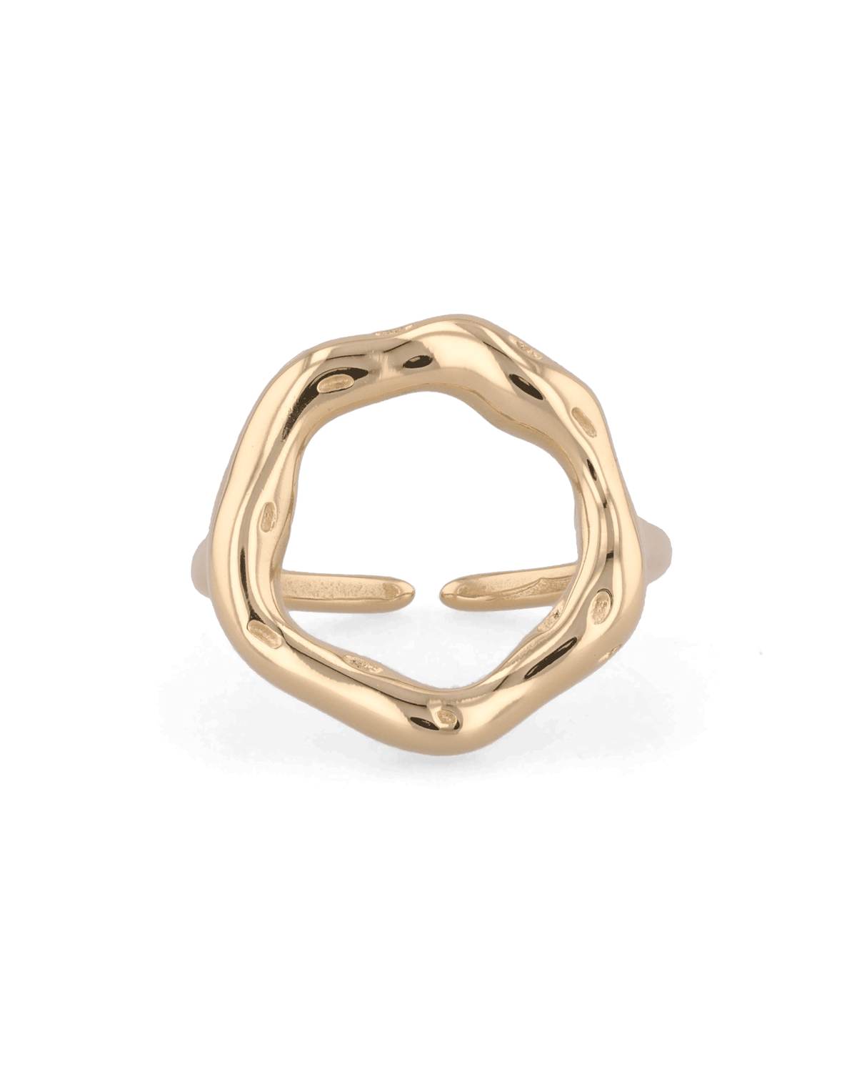 Image of Rings. Product name - Onda Gold Ring in colour by brand - LAVANA