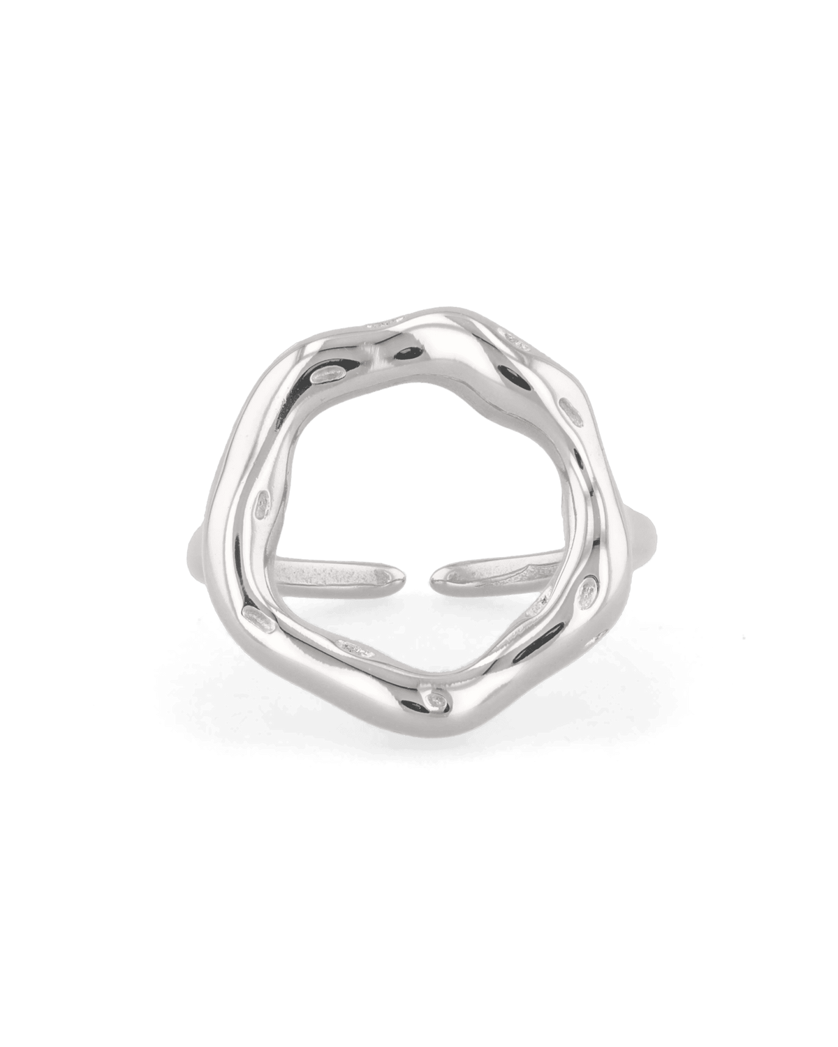 Image of Rings. Product name - Onda Silver Ring in colour by brand - LAVANA