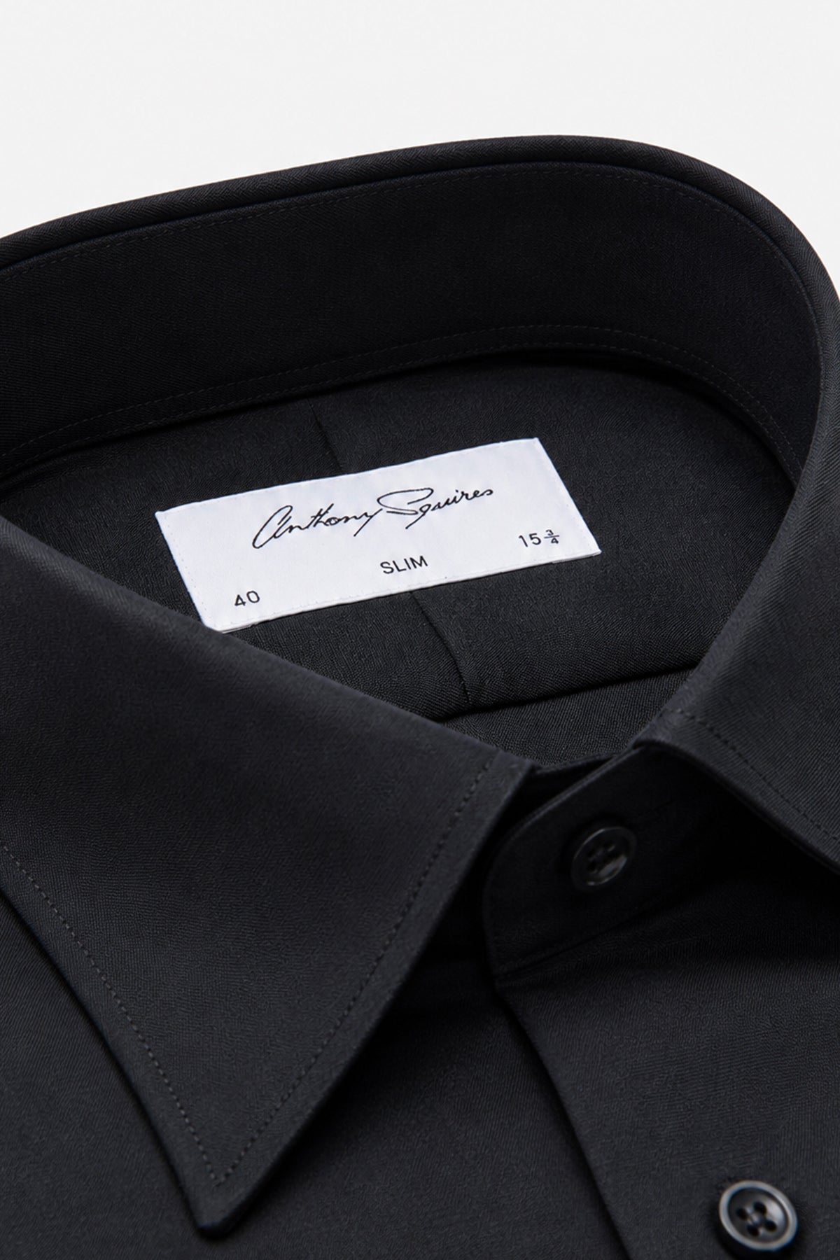 Anthony Squires Onder Formal Shirt Fine Twill (Black)