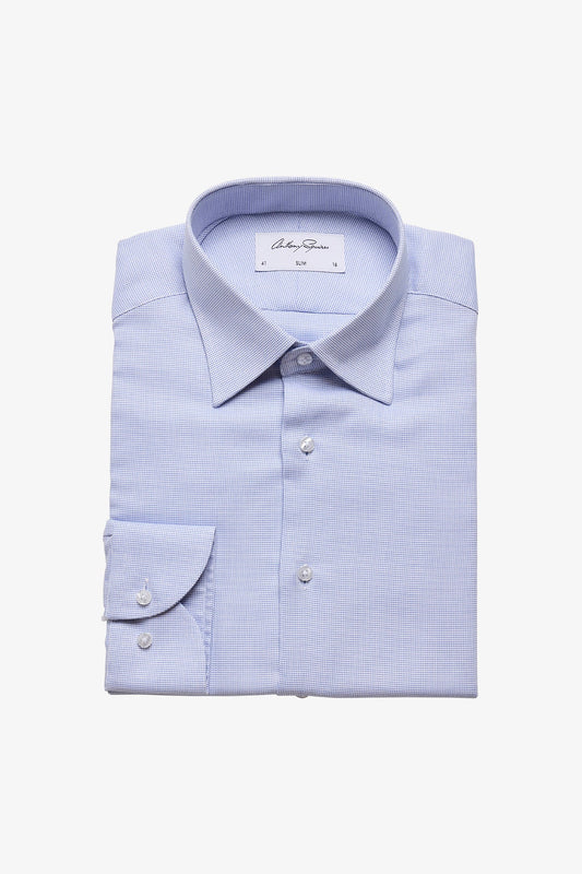 Anthony Squires Onder formal shirt microdesign (Blue)