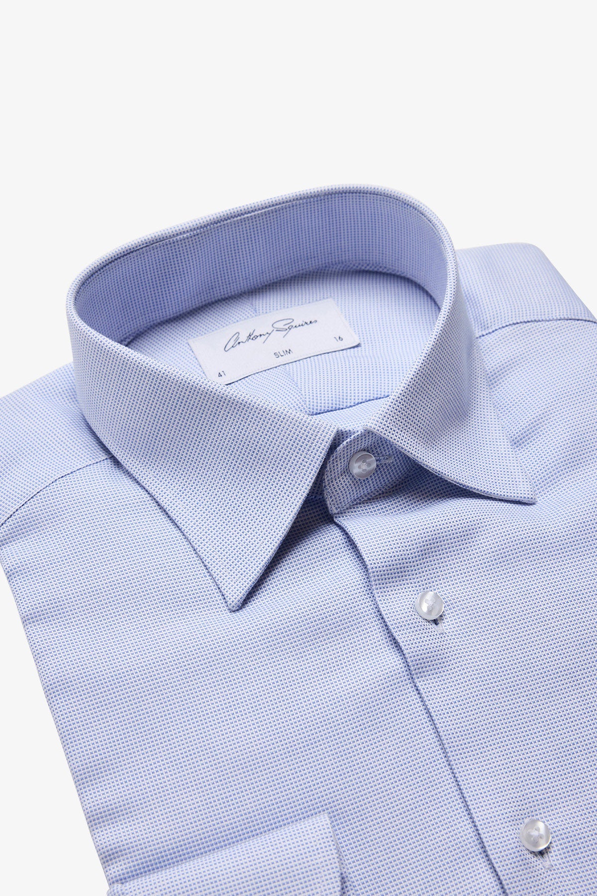 Anthony Squires Onder formal shirt microdesign (Blue)