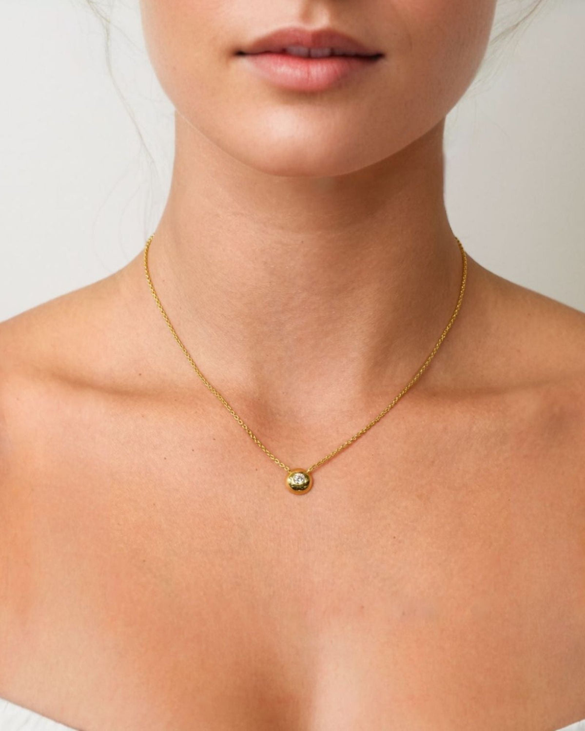 LAVANA Orbit Gold Diamond Necklace