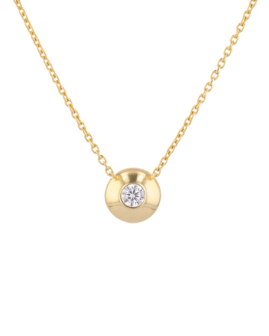 Image of Necklaces. Product name - Orbit Gold Diamond Necklace in colour by brand - LAVANA