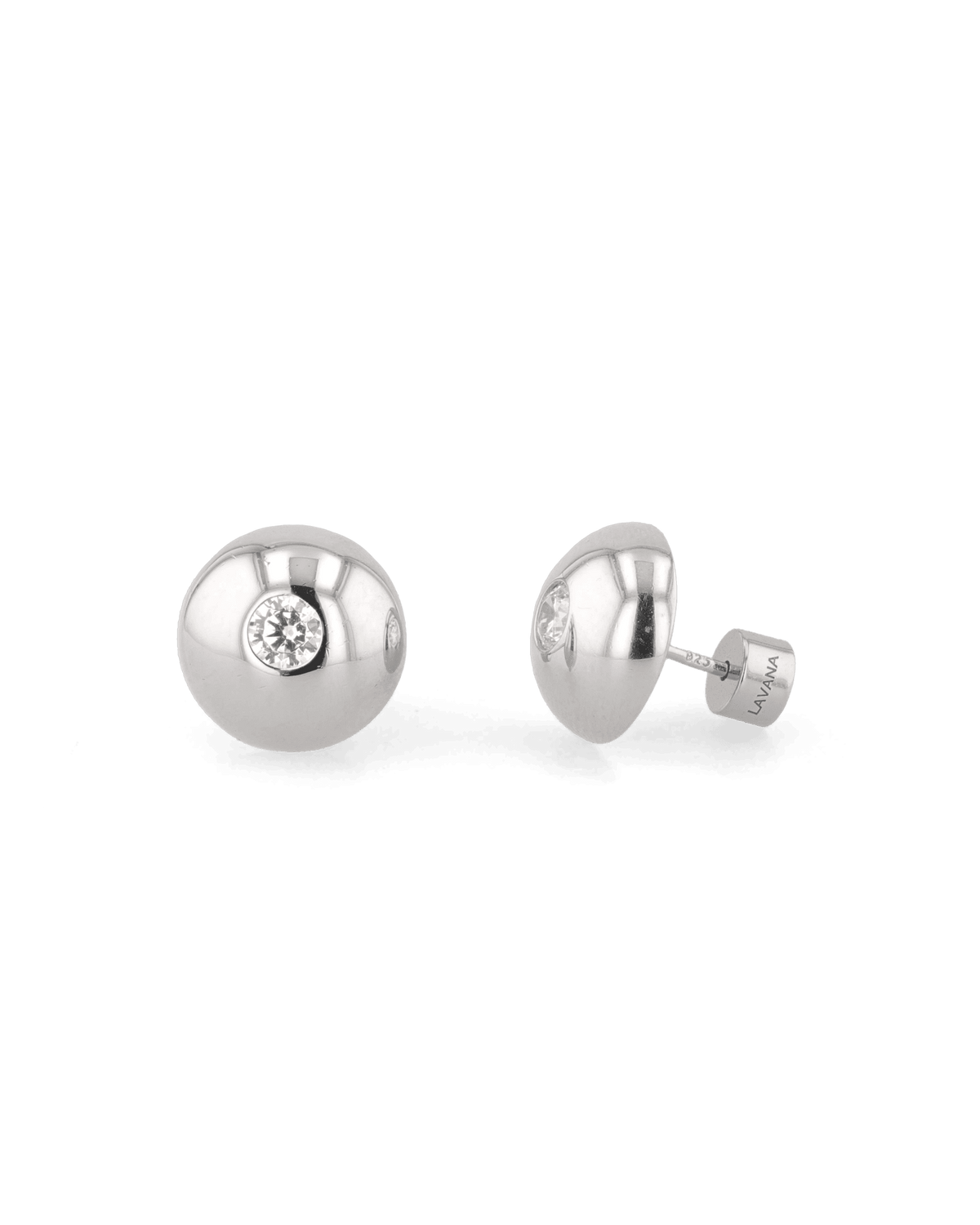 LAVANA Orbit Silver Stud Earrings
