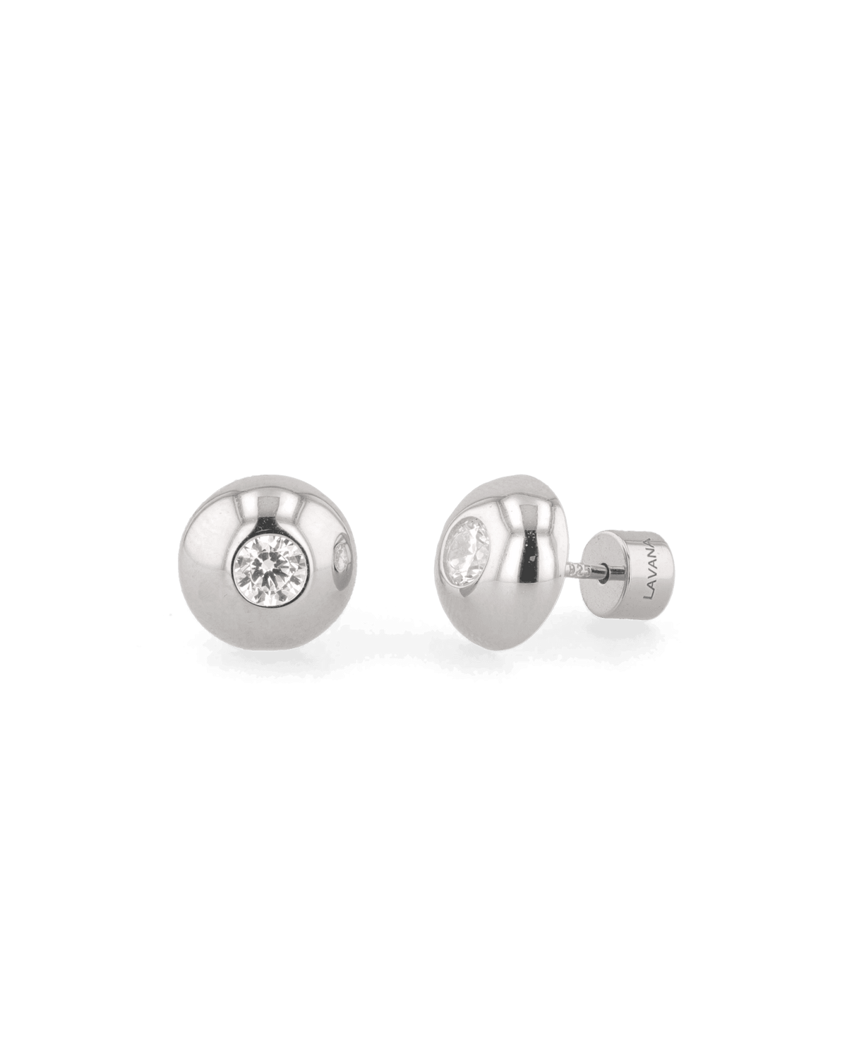 LAVANA Orbit Silver Stud Earrings