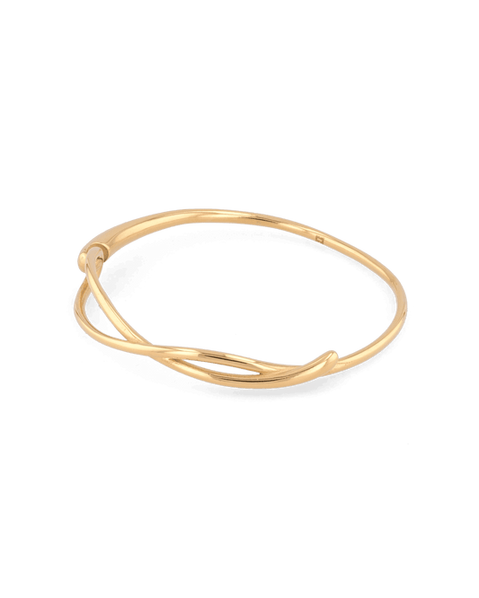 Image of Jewelry. Product name - Organic Fluid Gold Bangle in colour by brand - LAVANA