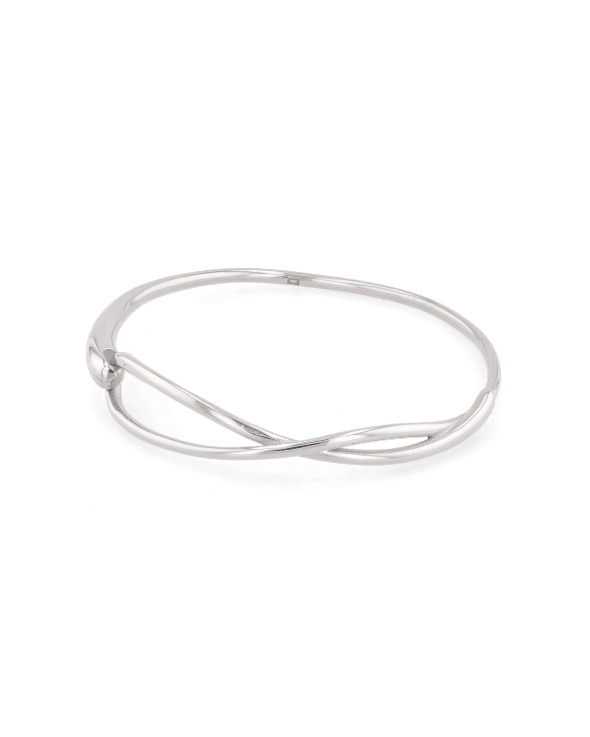 LAVANA Organic Fluid Silver Bangle