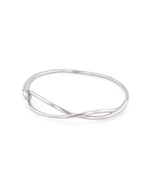 LAVANA Organic Fluid Silver Bangle