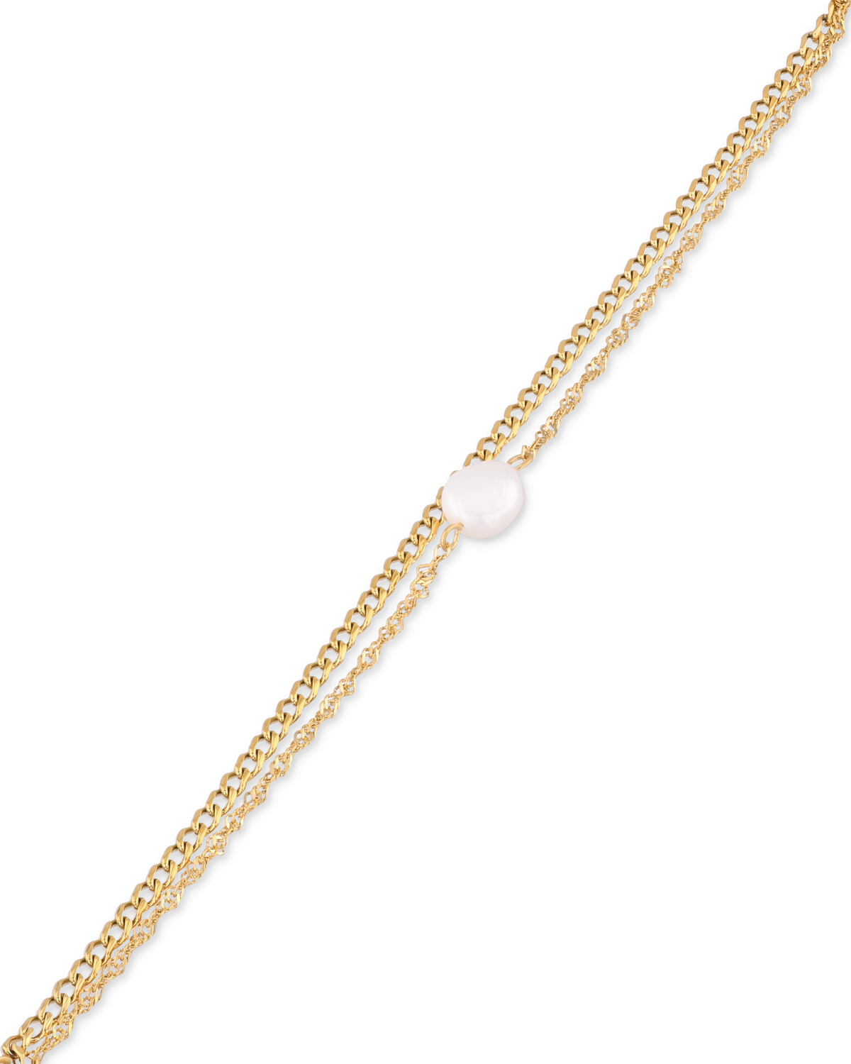 LAVANA Oslo Gold Pearl Bracelet