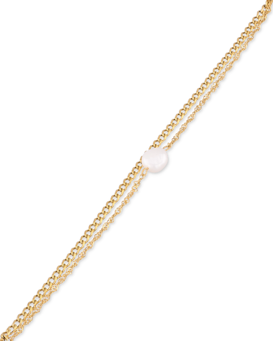 LAVANA Oslo Gold Pearl Bracelet