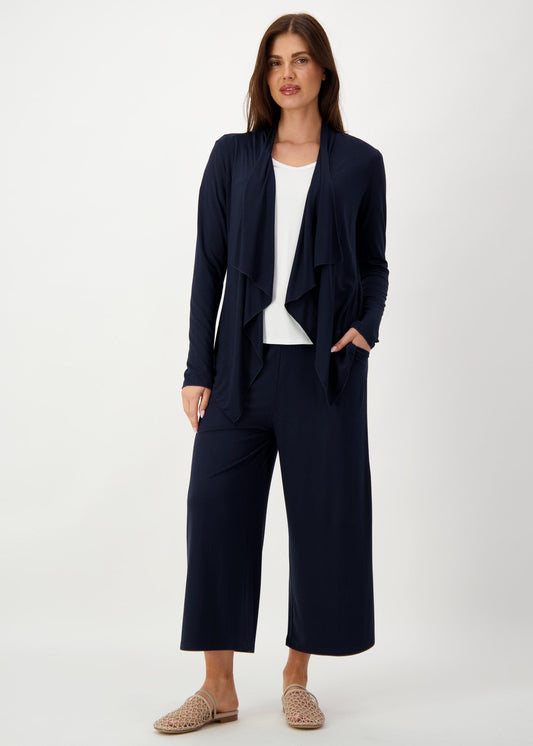 Lou Lou Joni Bamboo Waterfall Cardigan/Jacket (Navy)