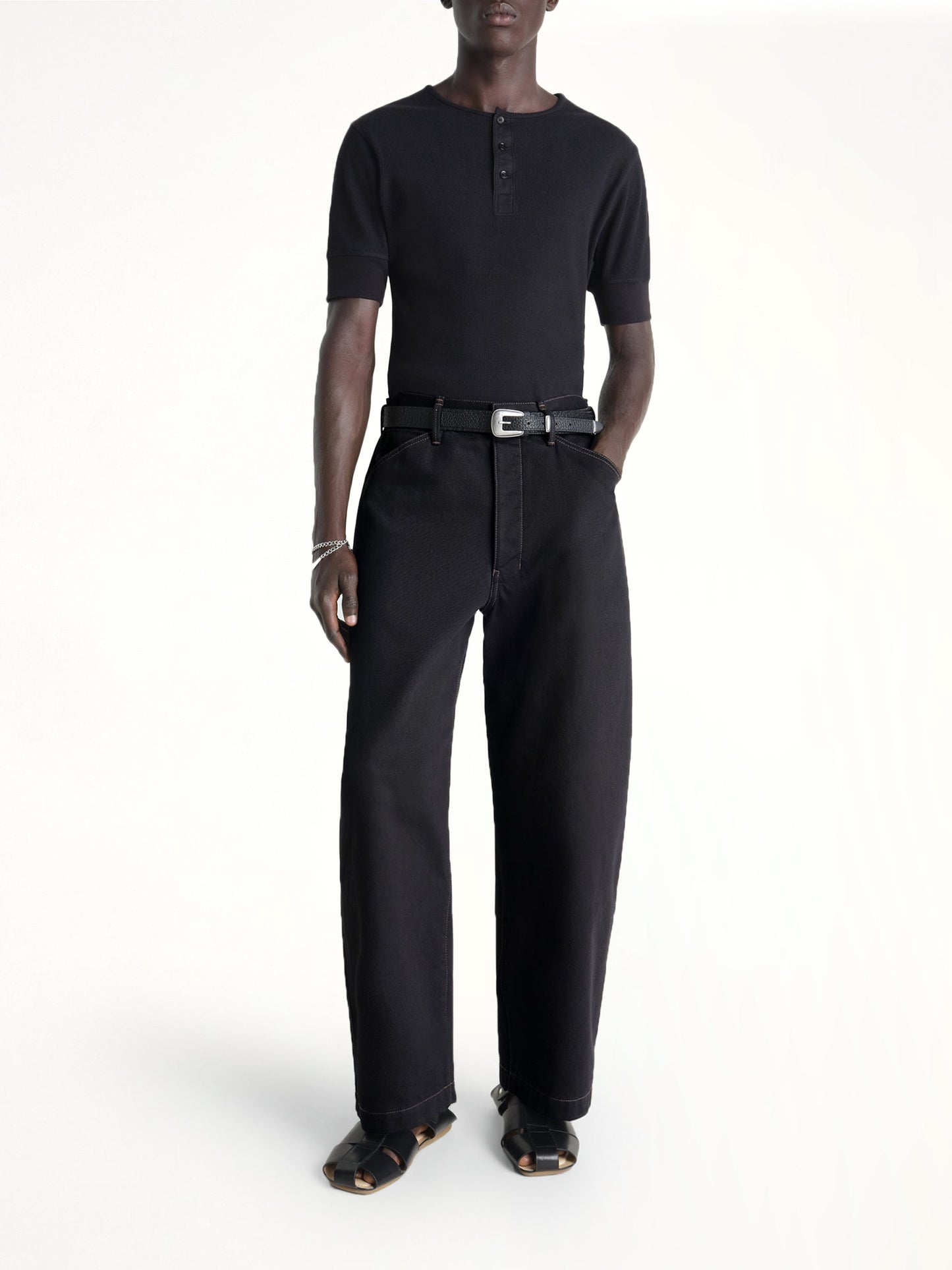 LEMAIRE Maxi Workwear Pants (Black)