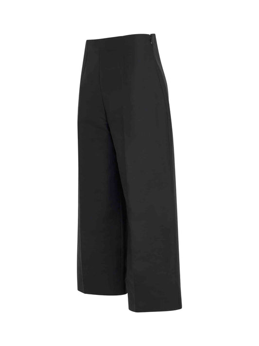 MARNI High Waisted Straight Leg Pants (Black)