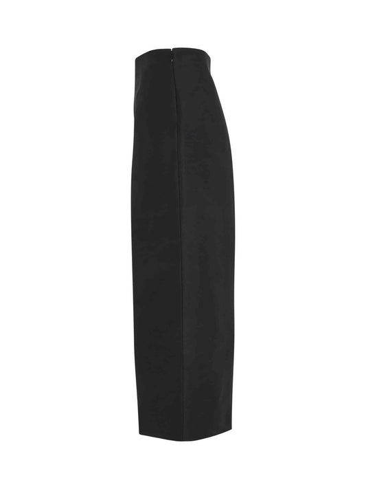 MARNI High Waisted Straight Leg Pants (Black)