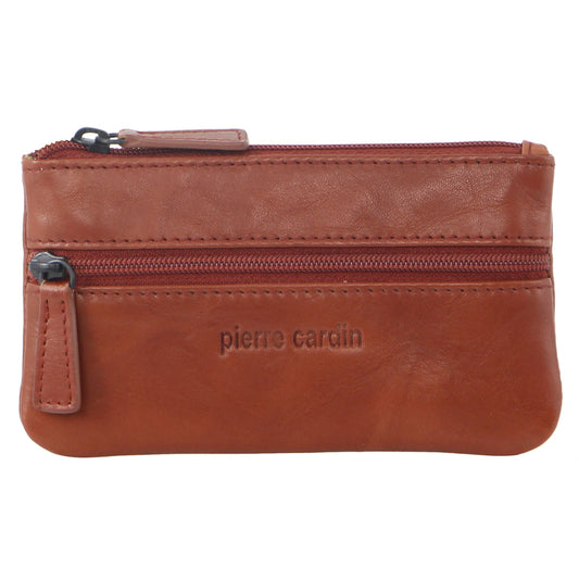 Image of Coin Purses. Productname: Pierre Cardin Leather Coin Purse/Key Holder in Cognac colour by brand - Pierre Cardin